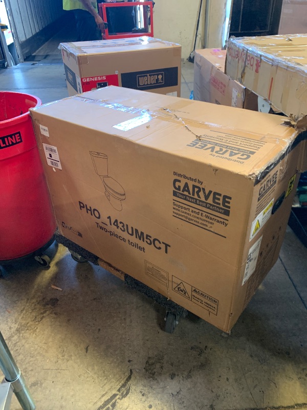 Photo 1 of Gerber Viper Select Ultra-High Efficiency .8 GPF Two-Piece Toilet with 12-in Rough-in, ADA Compliant Chair Height, Soft-Close Seat and Install Kit with Wax Ring Included, White, GRS48251E