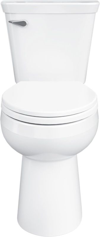 Photo 1 of Gerber Viper Select Ultra-High Efficiency .8 GPF Two-Piece Toilet with 12-in Rough-in, ADA Compliant Chair Height, Soft-Close Seat and Install Kit with Wax Ring Included, White, GRS48251E