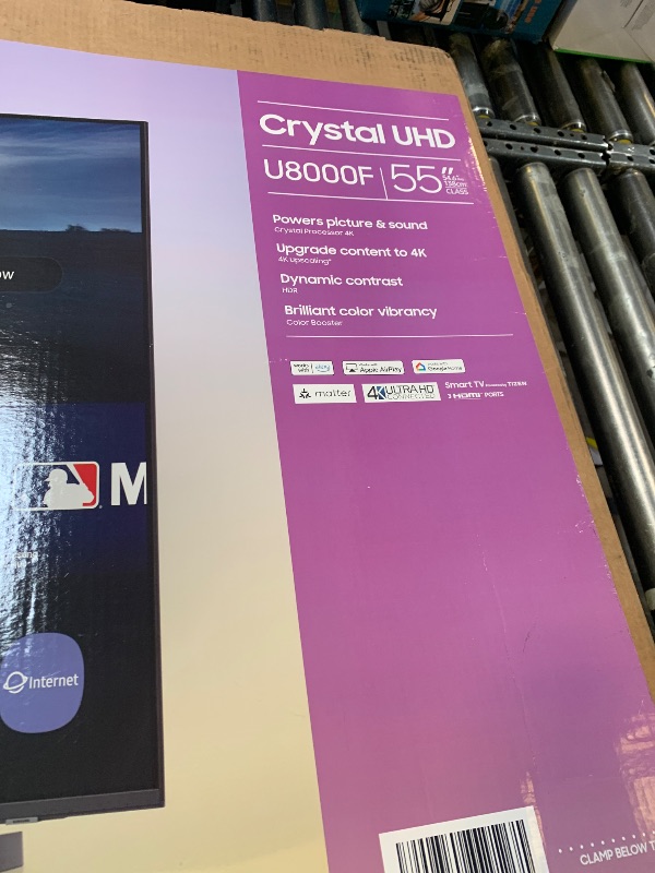 Photo 1 of Samsung 55-Inch Class Crystal UHD U8000F 4K Smart TV (2025 Model) Endless Free Content, Processor, MetalStream Design, Knox Security, Compatible with Alexa