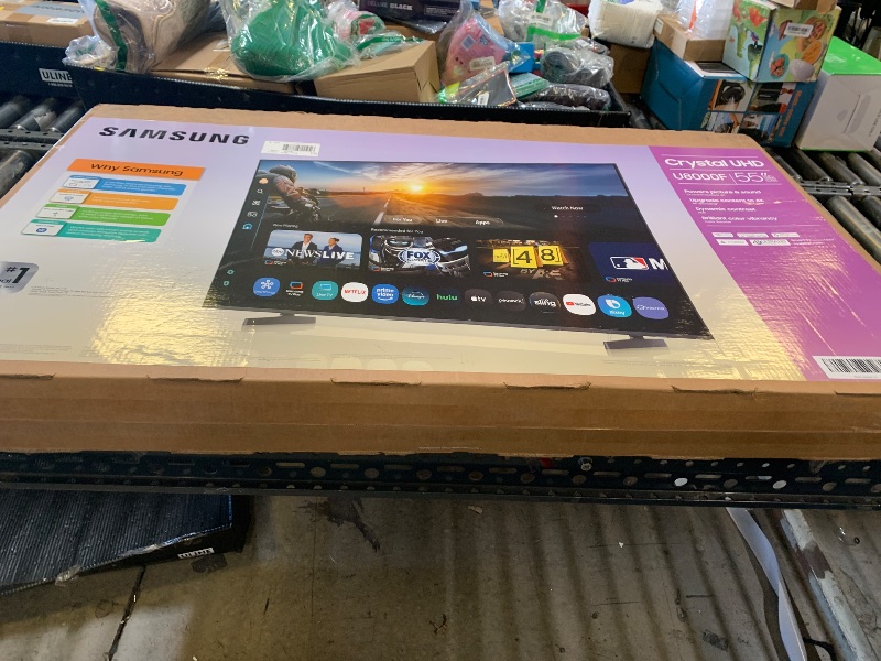 Photo 1 of Samsung 55-Inch Class Crystal UHD U8000F 4K Smart TV (2025 Model) Endless Free Content, Processor, MetalStream Design, Knox Security, Compatible with Alexa