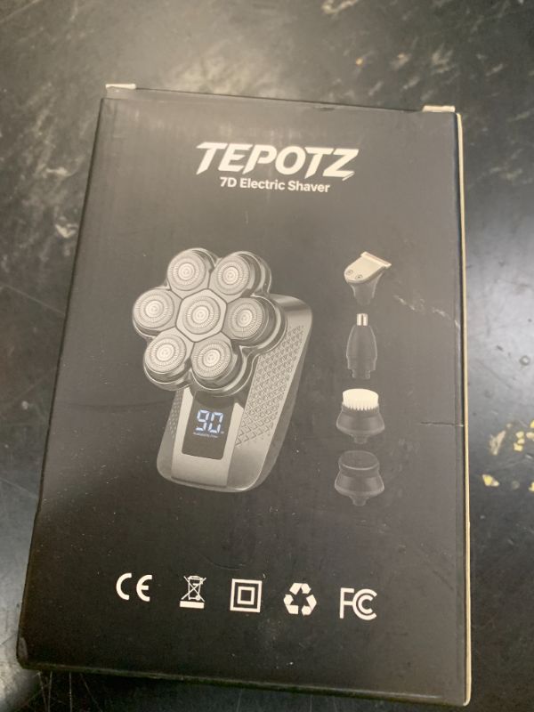View 2 of TEPOTZ 7D Head Shavers for Bald Men| Business Travel & Outdoor Use-AKS Silver