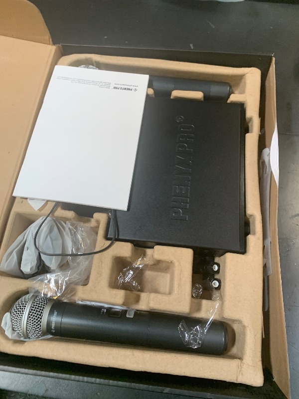 Photo 1 of Phenyx Pro Wireless Microphone System, Dual Wireless Mics,w/ 2 Handhelds, Auto Scan,2x100 UHF Frequencies,328ft Range,Dynamic Microphone for Singing, Karaoke, Church(PTU-71-2H)