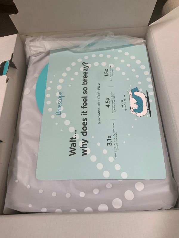View 3 of Breescape Cooling Sheets King Size - BlendTek Dry & Cool Technology Cooling Bed Sheets for Hot Sleepers and Night Sweats, Q-Max>0.46 Tech King Sheet Set, Deep Pocket Up to 18", Misty Gray
