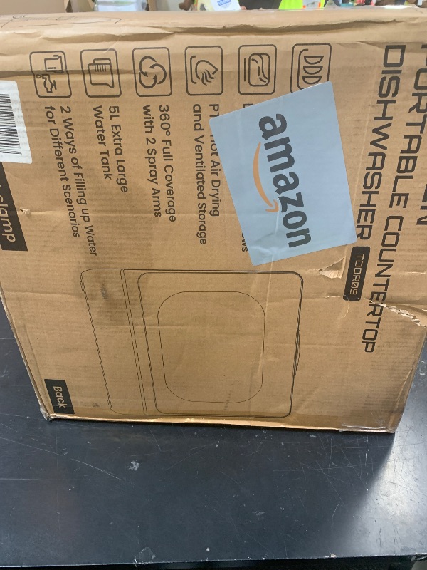 Photo 1 of AIRMSEN Countertop Dishwasher - 8 Wash Programs & 3 Useful Function, Integrated Water Softener, Delayed Start, Child Lock, No Hookup Needed, Portable Mini Size for Home, Apartments & RVs