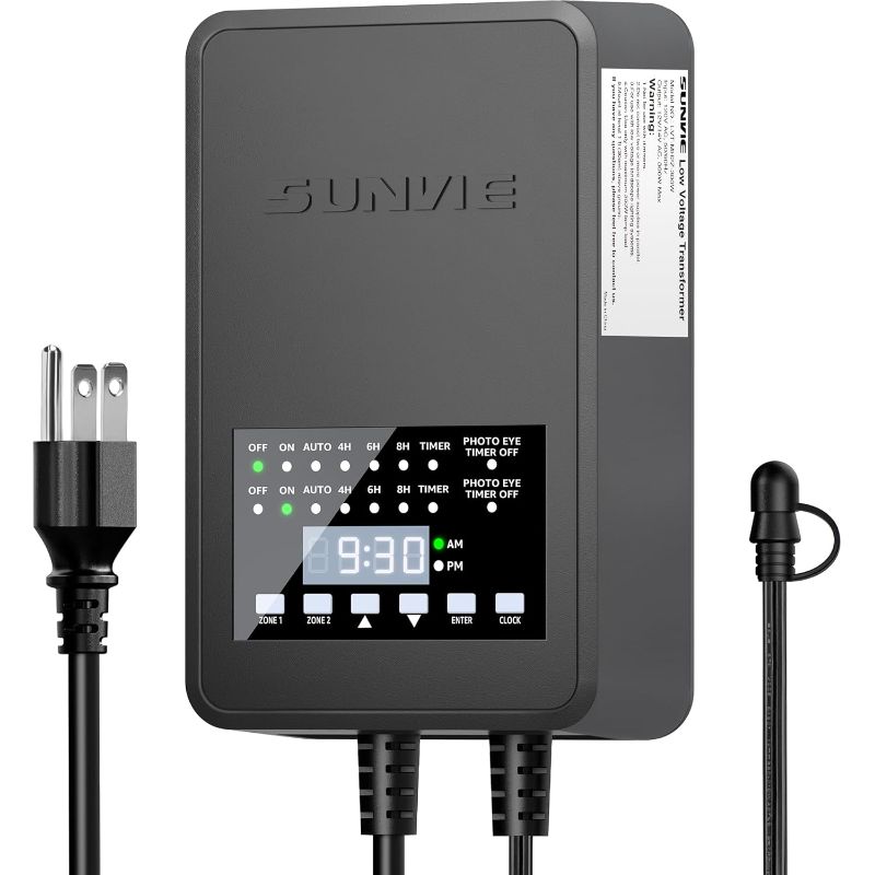Photo 3 of SUNVIE 12 Pack RGBW Color Changing Landscape Lights with 300W Low Voltage Landscape Transformer 12-24V LED Landscape Lighting Kit Waterproof Multicolor Spotlights for Christmas House Yard Tree Garden