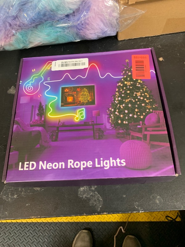 Photo 1 of 50Ft Neon Rope Lights,Flexible Led Rope Lights Control with App/Remote,Multiple Modes Rope Lights,IP65 Outdoor RGB Led Neon Lights Waterproof,Music Sync Gaming Led Neon Light Strip for Bedroom Decor