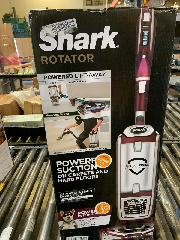 Photo 1 of Shark NV752 Rotator Powered Lift-Away TruePet Upright Vacuum with HEPA Filter, Large Dust Cup Capacity, LED Headlights, Upholstery Tool, Perfect Pet Power Brush & Crevice Tool, Bordeaux