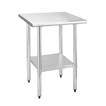 Photo 1 of Hally Sinks & Tables H Stainless Steel Table for Prep & Work 24 x 24 Inches, NSF Commercial Heavy Duty Table with Undershelf and Galvanized Legs for Restaurant, Home and Hotel