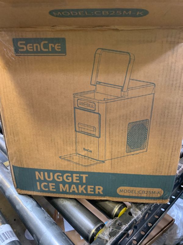 Photo 1 of SenCre Nugget Ice Maker 40lbs/Day, Countertop Ice Maker Soft Chewable Ice, Ice Makers One-Click & Self-Cleaning, Crushed Pellet Ice Machine with Scoop&Basket for Home/Kitchen/Office, Stainless Silver