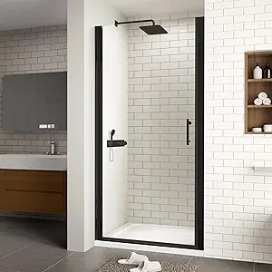 Photo 1 of ACE DECOR 34-35.4" W x 72" H Frameless Pivot Shower Door, 1/4" (6mm) Clear SGCC Tempered Glass Shower Door, Pivot Swing Shower Glass Door in Matte Black Finish, Reversible Installation
Visit the ACE DECOR Store