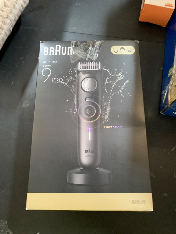 Photo 1 of Braun Series 9 PRO All-in-One Beard & Body Grooming Kit for Men, Cordless Trimmer, Hair Clippers & Shaver for Face, Hair & Body with Gillette Labs Razor, AIO 9555