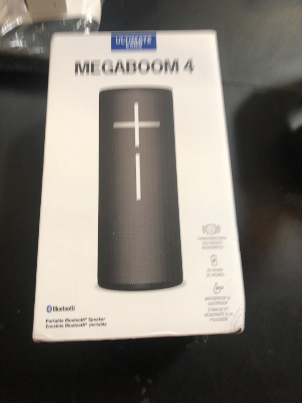 Photo 1 of Ultimate Ears MEGABOOM 4 Portable Waterproof Bluetooth Speaker with Immersive 360-Degree Sound and Balanced Bass, Floating Speaker with 20-Hour Battery and 147ft (45m) Range - Black