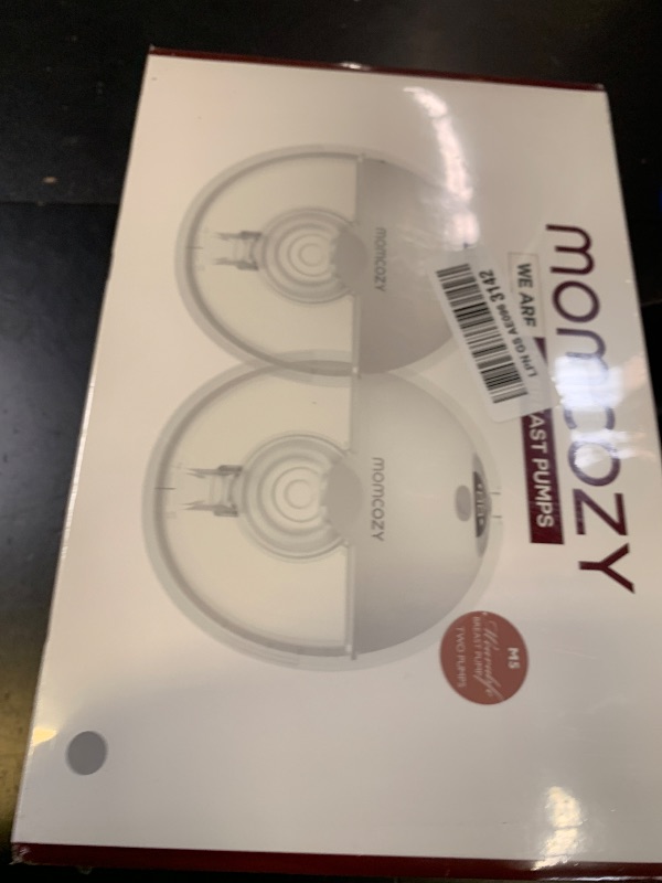 Photo 1 of Momcozy M5 Hands-Free Wearable Breast Pump Without APP, Double-Sealed Flange for Baby-Like Comfort, 3 Modes & 9 Suction Levels, Portable Electric Pump – 24mm, 2-Pack Quill Gray