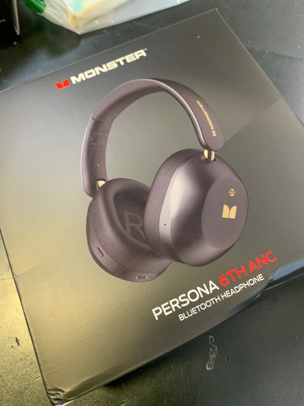 Photo 1 of Monster Persona 6th ANC Active Noise Cancelling Headphones, Wireless Bluetooth Headphones Over Ear with HiFi Stereo Audio, 60H Playtime, Bluetooth 6.0, 3 EQ Modes for Travel Work, Black