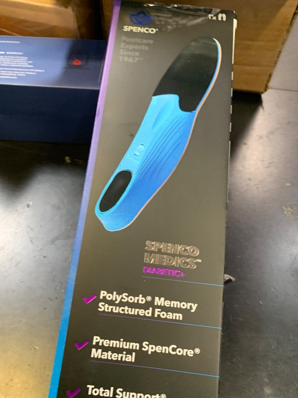 Photo 1 of Spenco Medics Diabetics Plus Full Length Arch Support Insole Women's 9-10.5/Men's 8-9.5