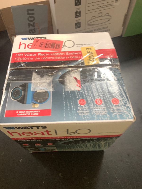 Photo 1 of Watts Heat H2O Hot Water Recirculation System w/Programmable Timer, Instant Hot Water, 3 Year Warranty, Pump, 2 Adapters, Sensor Valve, Mounting Screws, 2 Supply Lines, Easy DIY Install (0955805)
