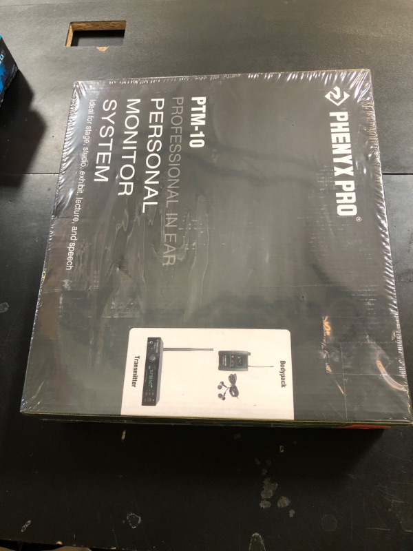 Photo 1 of Phenyx Pro UHF Stereo Wireless in Ear Monitor System, Wireless IEM, 900MHz Band Selectable Frequency, Rack Mountable, 160 ft. Operation, Suitable for Stage, Studio, Exhibit, Lecture, Speech (PTM-10)