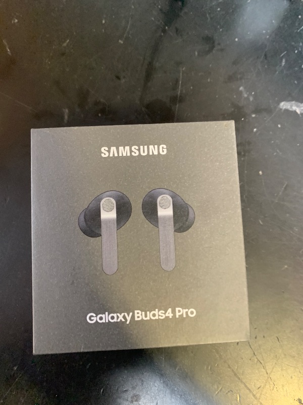 Photo 1 of LEFT EARBUD DOESN'T WORK ------------------------------------------amsung Galaxy Buds 4 Pro (2026) AI True Wireless Bluetooth Earbuds, Hi-Res Audio, 2-Way Speaker, ANC 2.0, Optimized Comfort, IP57, Live Translation, Black [US Version, 2 Yr Warranty]