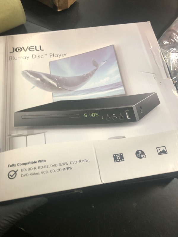 Photo 1 of HD Blu Ray Player, Blue Ray/DVD/CD Player for TV, Play Region A/1 Blu-ray Disc and All Region DVD Discs, Blu-ray DVD Player with HDMI/AV/Coaxial Output, USB Input, Built-in PAL NTSC (Zone 1 Blu-ray)