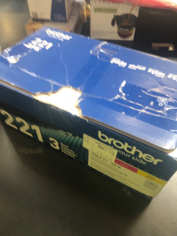 Photo 1 of Brother Genuine Standard-Yield Toner Cartridge Three Pack TN221 3PK -Includes one Cartridge Each of Cyan, Magenta & Yellow Toner, Standard Yield (TN2213PK), Cyan, Magenta, Yellow