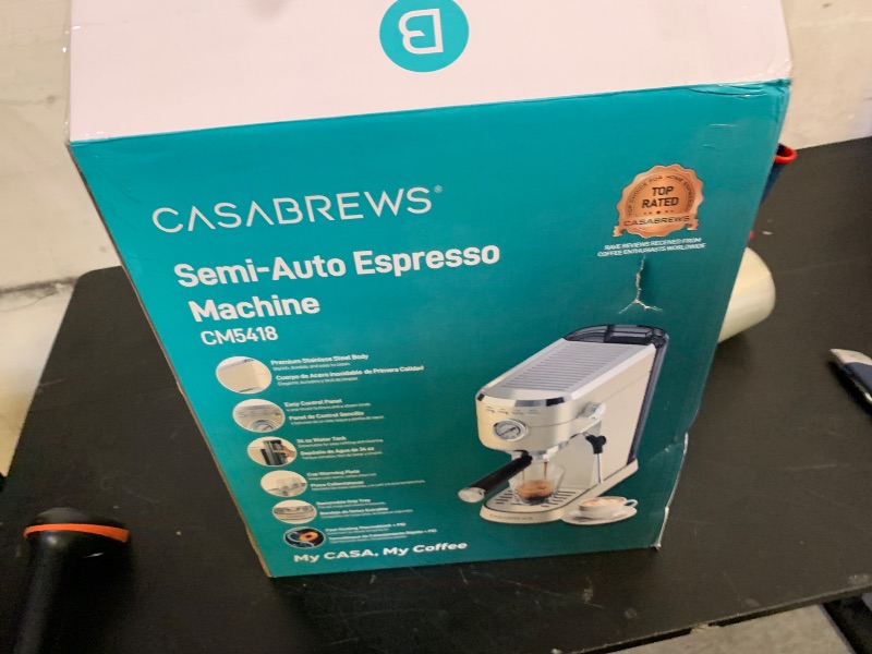 Photo 1 of CASABREWS CM5418 Espresso Machine 20 Bar, Small Espresso Maker with Milk Frother Steam Wand, Stainless Steel Espresso Coffee Machine with 34oz Removable Water Tank, Cafetera Espresso, Creamy