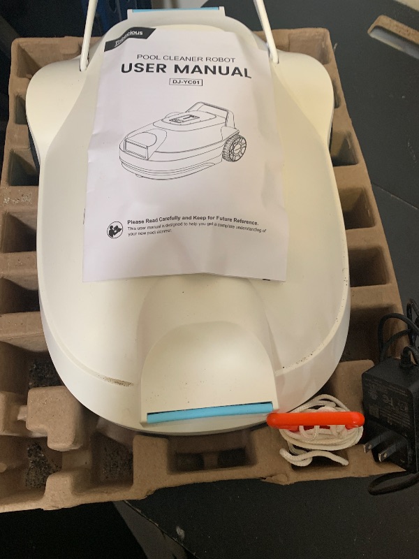 Photo 1 of Tnbacious Robotic Pool Cleaner, Cordless Automatic Pool Vacuum for Above Ground & Inground Pools, 100 Mins Runtime, Powerful Suction, Self-Parking, Ideal for Pools up to 860 Sq.ft