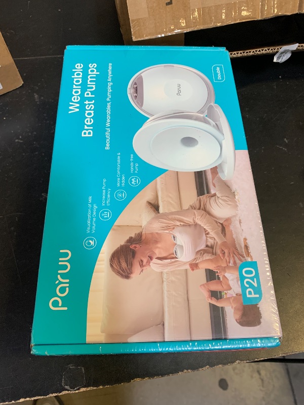 Photo 1 of Paruu P20 Old Version Wearable Breast Pump, Double Layer Flange Design, 4 Modes with 12 Suction Levels, Hands-Free Electric Nursing Pump with BPA-Free Material