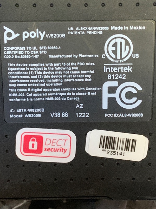 Photo 1 of Plantronics - Savi 8240 Office-Wireless DECT Single In-Ear(Mono) Headset-Convertible (3 wearing styles)-Noise Cancelling Mic-Connects to Deskphone/ PC Mac-Works with Teams (Certified), Zoom & more