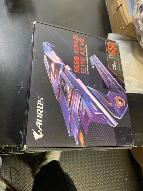 Photo 1 of GIGABYTE B650 AORUS Elite AX V2 AMD AM5 ATX Motherboard, Support Ryzen 9000/8000/7000 Series, DDR5, 12+2+2 Power Phase, PCIe 5.0 M.2, USB-C 3.2 Gen 2, WIFI6E, 2.5 GbE, EZ-Latch, Q-Flash, RGB Fusion