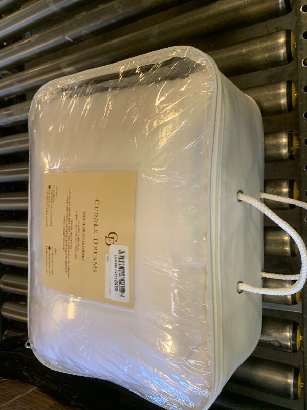 Photo 1 of CUDDLE DREAMS Silk Comforter with Tencel™ Lyocell Cover, Natural, Breathable, Cooling, Midweight for All-Season (White, Queen)