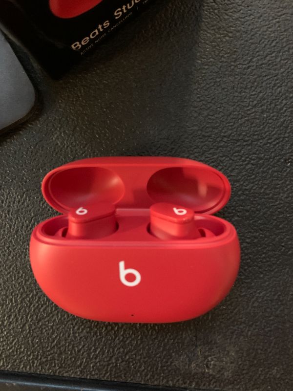 Photo 1 of Beats Studio Buds - True Wireless Noise Cancelling Earbuds - Compatible with Apple & Android, Built-in Microphone, IPX4 Rating, Sweat Resistant Earphones, Class 1 Bluetooth Headphones - Red