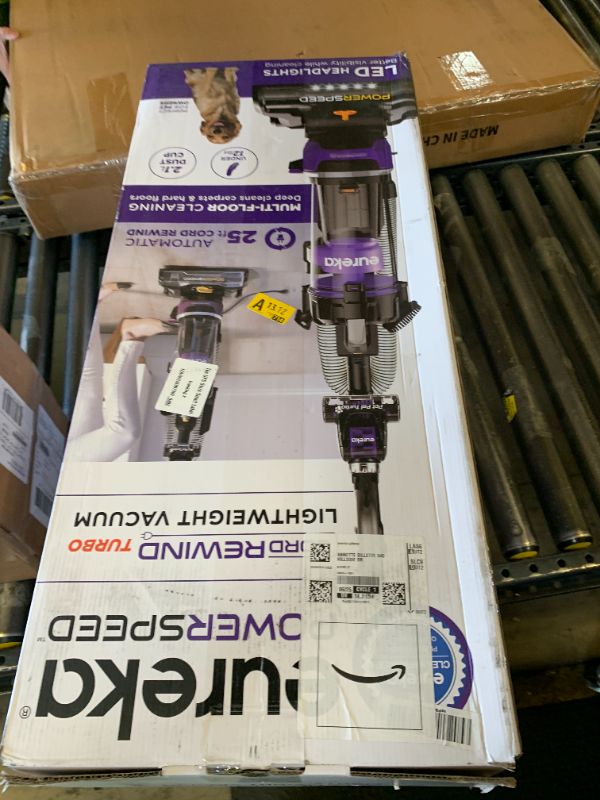 Photo 1 of Eureka Powerful Lightweight Upright Vacuum Carpet and Floor, PowerSpeed NEU202 with Automatic Cord Rewind, Purple