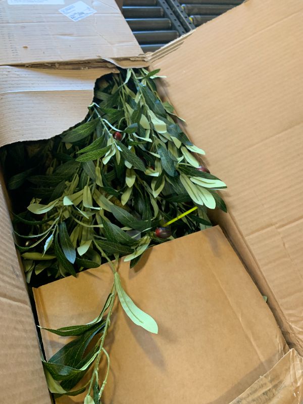 Photo 1 of Verinatural Olive Tree Artificial Indoor 8ft - Large Fake Plants - Realistic Faux Olive Tree in Pot - Tall Artificial Plants for Home, Patio, Living Room, Office Decor,VN138