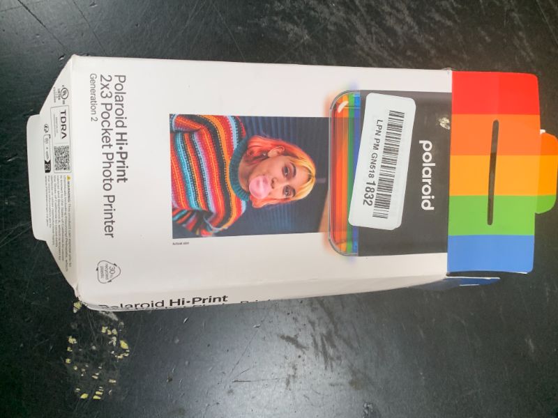 Photo 1 of Polaroid Hi-Print - 2nd Generation Bluetooth Connected 2x3 Pocket Photo Dye-Sub Printer - Black Printer Only (9129)