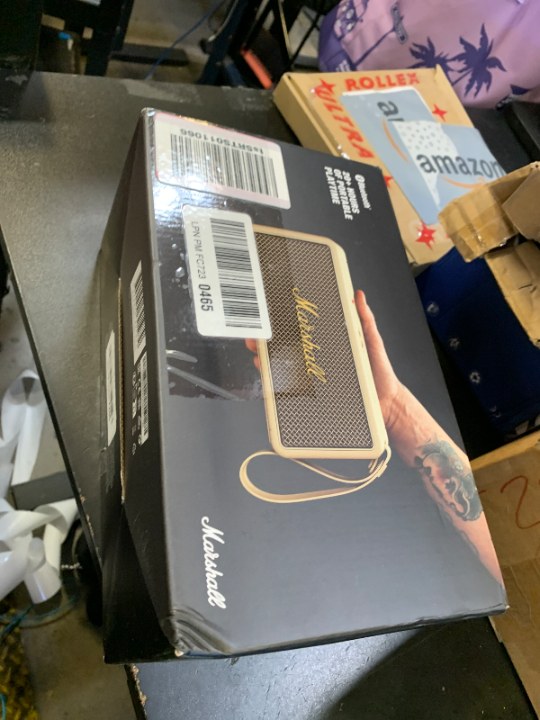 Photo 1 of Marshall Middleton Portable Bluetooth Speaker - Rugged Waterproof/Dust-Proof Design | Loud Stereo Sound, Deep Bass | Compact and Wireless for Travel and Outdoors - Cream