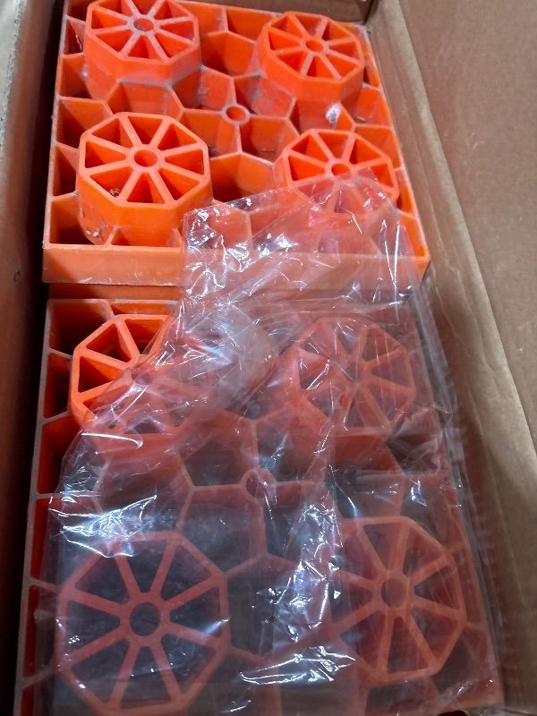 Photo 1 of **DIRTY/DIFFERENT COLOR**
CircleRoad Heavy Duty RV Leveling Blocks 12 Pack, Interlocking Design Camper Leveling Blocks with Packing Bag, Ideal for Leveling Single and Dual Wheels (Gray)