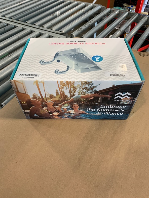 Photo 1 of [PATENTED] POOLHACKER 2026 Upgrade 2 Sets Poolside Storage Basket - Original Above Ground Pool Accessories, Swimming Pool Storage Basket with Pool Cup Holder, Poolside Storage to Organize Cup Towel