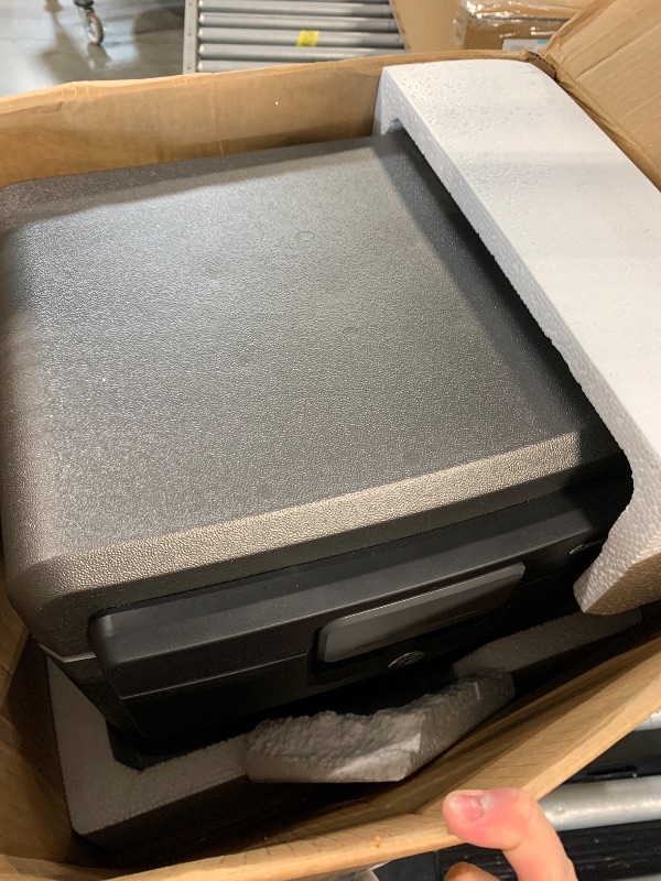 Photo 1 of ***MISSING KEY*** SentrySafe Black Fireproof and Waterproof Safe, File Folder and Document Box with Key Lock, Ex. 14.3 x 15.5 x 13.5 inches, HD4100