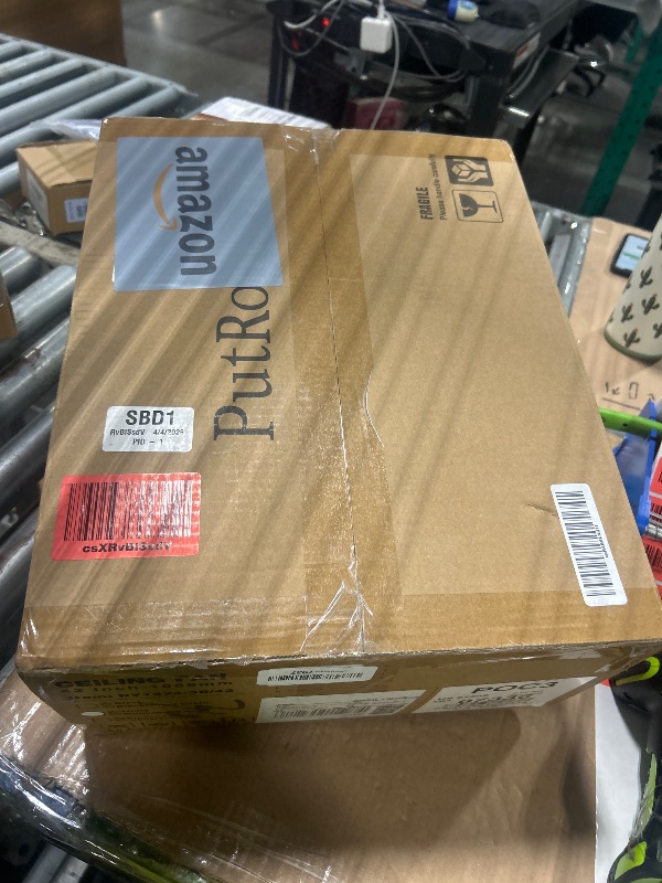Photo 1 of *** SOLD FOR PARTS FINAL SALE *** *** MISSING PARTS *** putroad 42 Inch Ceiling Fans with Lights and Remote, Low Profile Ceiling Fan with Light Flush Mount, Reversible, 6 Speeds, 3CCT Dimmable White Ceiling Fan for Bedroom Dinning Room Indoor