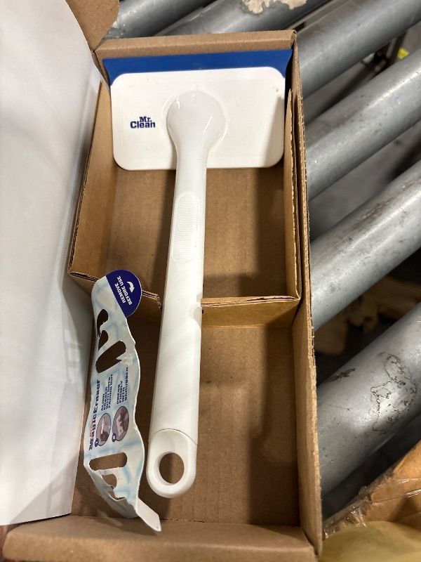 Photo 1 of **MISSING ERASERS**
Mr. Clean Magic Eraser Shower & Tub Scrubber, Bathroom Cleaner, All in One Bathroom Cleaner, Lemon Starter Kit, 1 Scrubber & 2 Foaming Magic Erasers