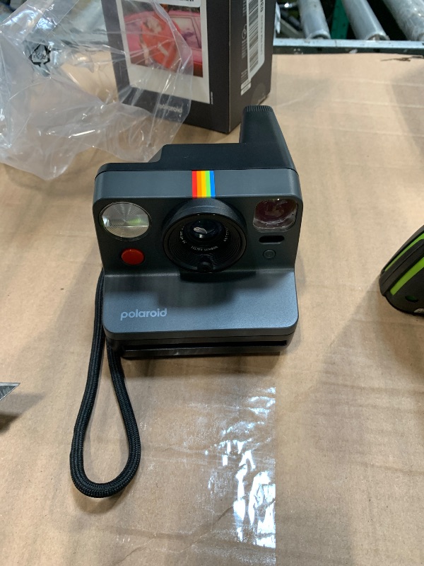 Photo 1 of ** NO FILM ** Polaroid Now 3rd Generation I-Type Instant Camera + Film Bundle - Now Black Camera + 16 Color Photos (6560)