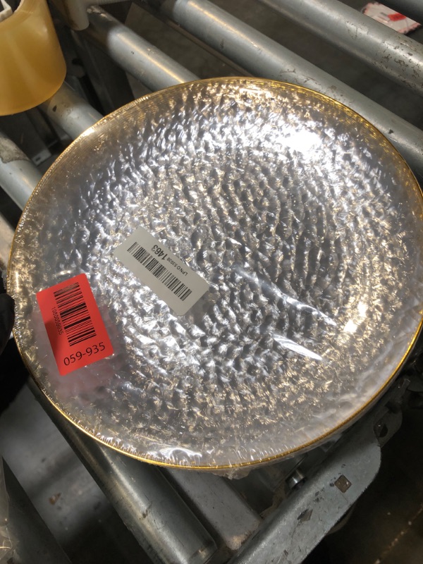 Photo 1 of **MISSING HALF**
Rubtlamp 60Pcs Clear Plastic Plates,Clear Disposable Plates With Gold Rim,Heavy-duty Gold Plates,Hammered Party Plates Include 30Clear Dessert-Platos,30Dinner-Platos for Wedding, Party