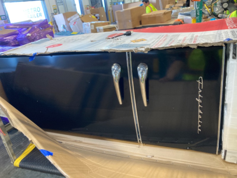 View 3 of ***AS IS - NO RETURNS - SALE FINAL - FOR PARTS ONLY*** Frigidaire EFR786 Retro Apartment Size Refrigerator with Top Freezer - 2 Door Fridge with 7.5 Cu Ft of Storage Capacity, Adjustable Spill-Proof Shelves, Door & Crisper Bins, Black