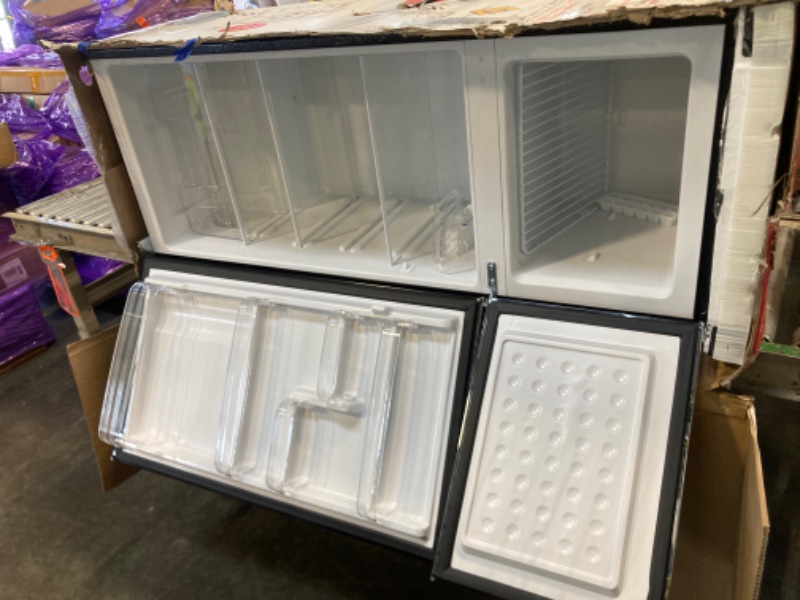 View 5 of ***AS IS - NO RETURNS - SALE FINAL - FOR PARTS ONLY*** Frigidaire EFR786 Retro Apartment Size Refrigerator with Top Freezer - 2 Door Fridge with 7.5 Cu Ft of Storage Capacity, Adjustable Spill-Proof Shelves, Door & Crisper Bins, Black