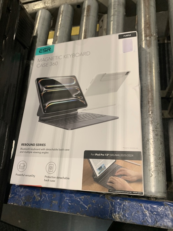 Photo 1 of [Upgraded] ESR iPad Pro 13 Inch Case with Keyboard (M5/M4, 2025/2024), iPad Pro 13 Keyboard Case with Magnetic Stand, Portrait/Raised Modes for iPad Pro 13, Removable, Rebound 360 Series, Pirple