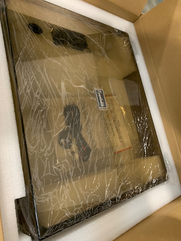 Photo 1 of ** NEW **** Vinyl Record Player Built in HiFi Stereo Speakers BT Wireless Input Belt Drive Iron Platter Turntables for Vinyls Records with MM Audio AT-3600L Cartridge Soft Warm Light Design Wooden Cream Walnut