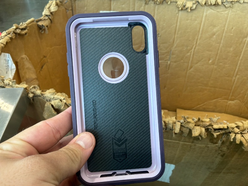 Photo 1 of [Read Clerk Notes] OtterBox iPhone SE 3rd/2nd Gen, iPhone 8 & iPhone 7 (not compatible with Plus sized models) Defender Series Case- PURPLE NEBULA, rugged & durable, with port protection, includes holster clip kickstand