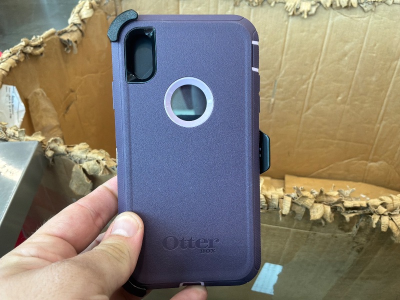 Photo 1 of [Read Clerk Notes] OtterBox iPhone SE 3rd/2nd Gen, iPhone 8 & iPhone 7 (not compatible with Plus sized models) Defender Series Case- PURPLE NEBULA, rugged & durable, with port protection, includes holster clip kickstand