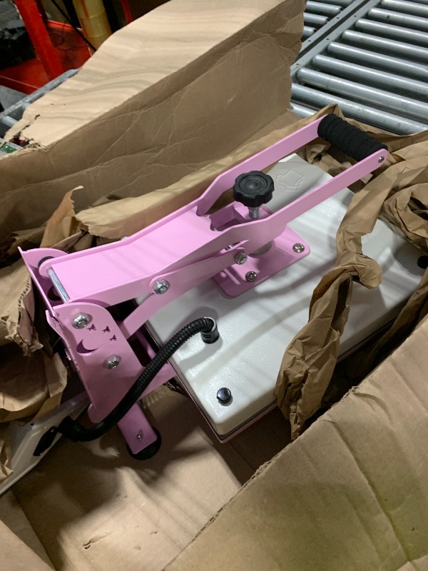Photo 1 of ***FINAL SALE NO RETURN *** O BOSSTOP Upgrade Clamshell Heat Press 15x15,DIY Digital Industrial-Quality Sublimation Heat Press Machine for T- Shirt Printing,Rhinestone HTV Vinyl Heat Press for Home Use,Businessman(CE/ROHS,Pink)