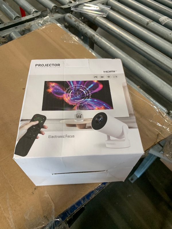 Photo 1 of [Electric Focus]Mini Portable Projector with 4K Support, Bluetooth 5.4 WIFI6, 5watt Sound Base Speaker, 260 ANSI, Android 11, 210° Rotation , Auto Keystone Correction Video Projector HY300 PLUS